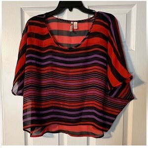 Striped sheer crop shirt - Six degrees